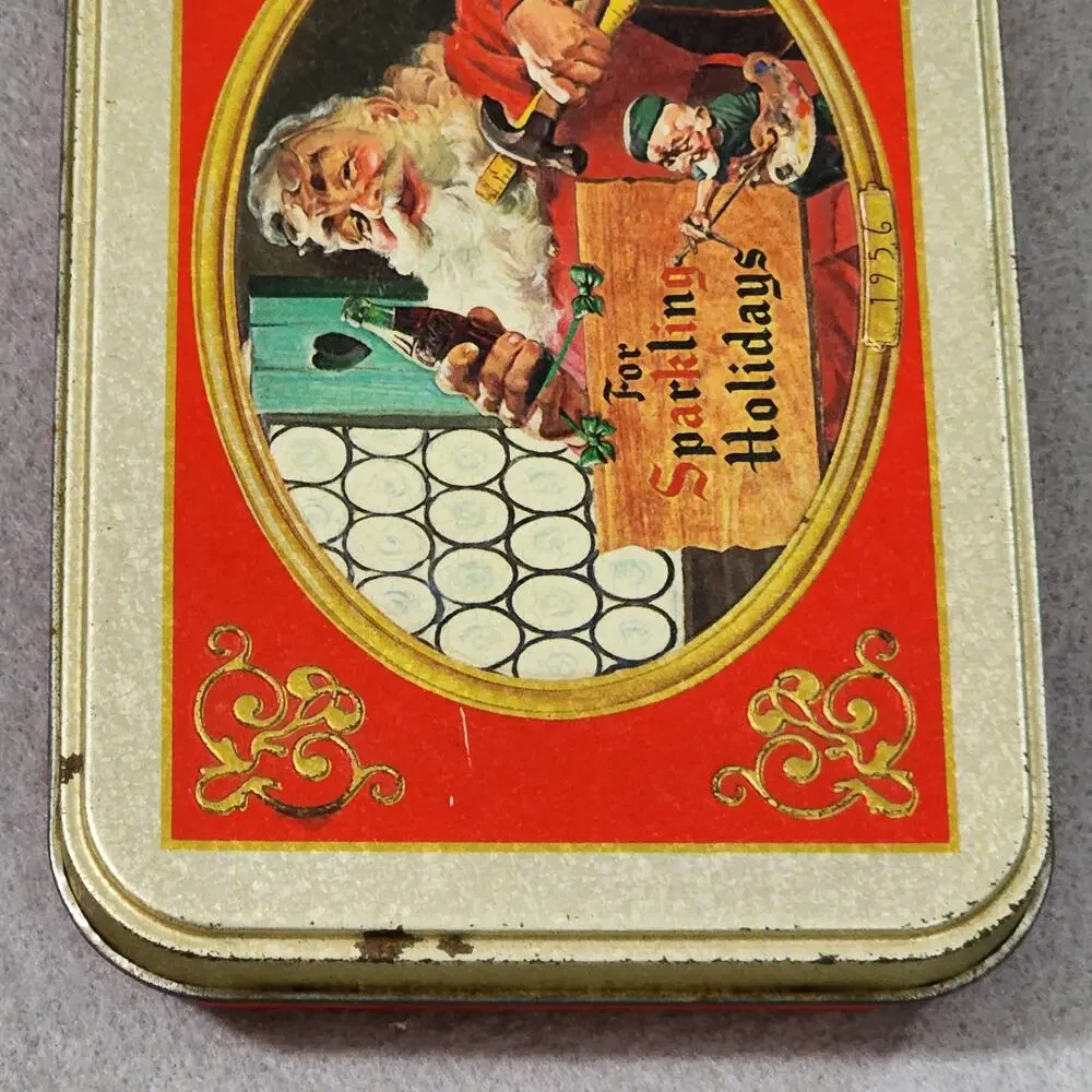 Coca-Cola 2 Deck Playing Cards Tin Box Set For Sparkling Holidays 1999 Vintage